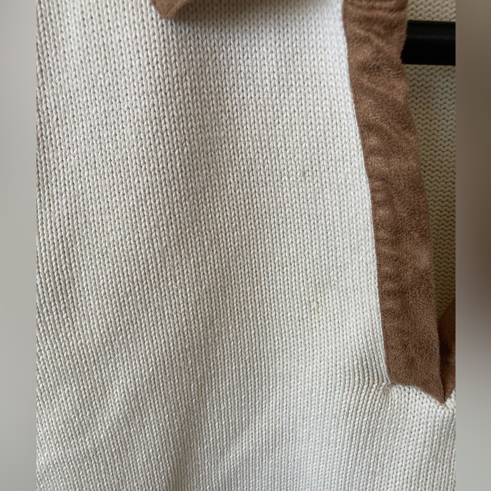 Vintage 90s Lauren Ralph Lauren Knit Cotton V Neck Western Retro Sweater Top - Picture 11 of 11